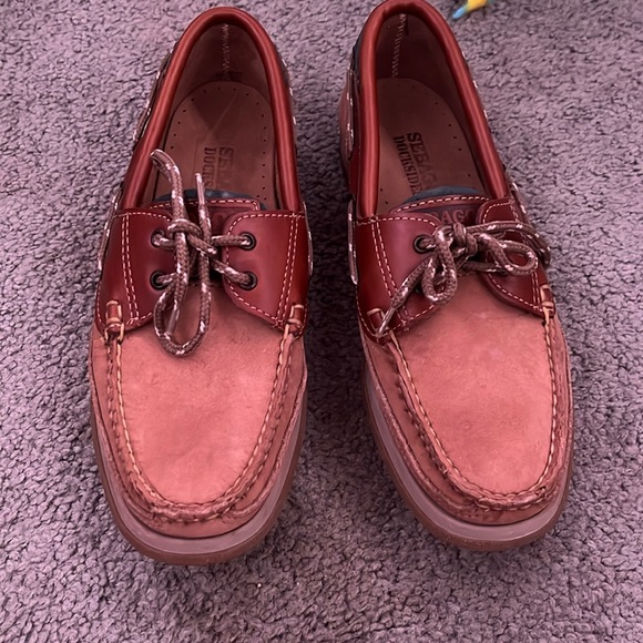 Sebago Shoes - Sebago Docksides - Classic Brown Leather Boat Shoes - Size 7 M